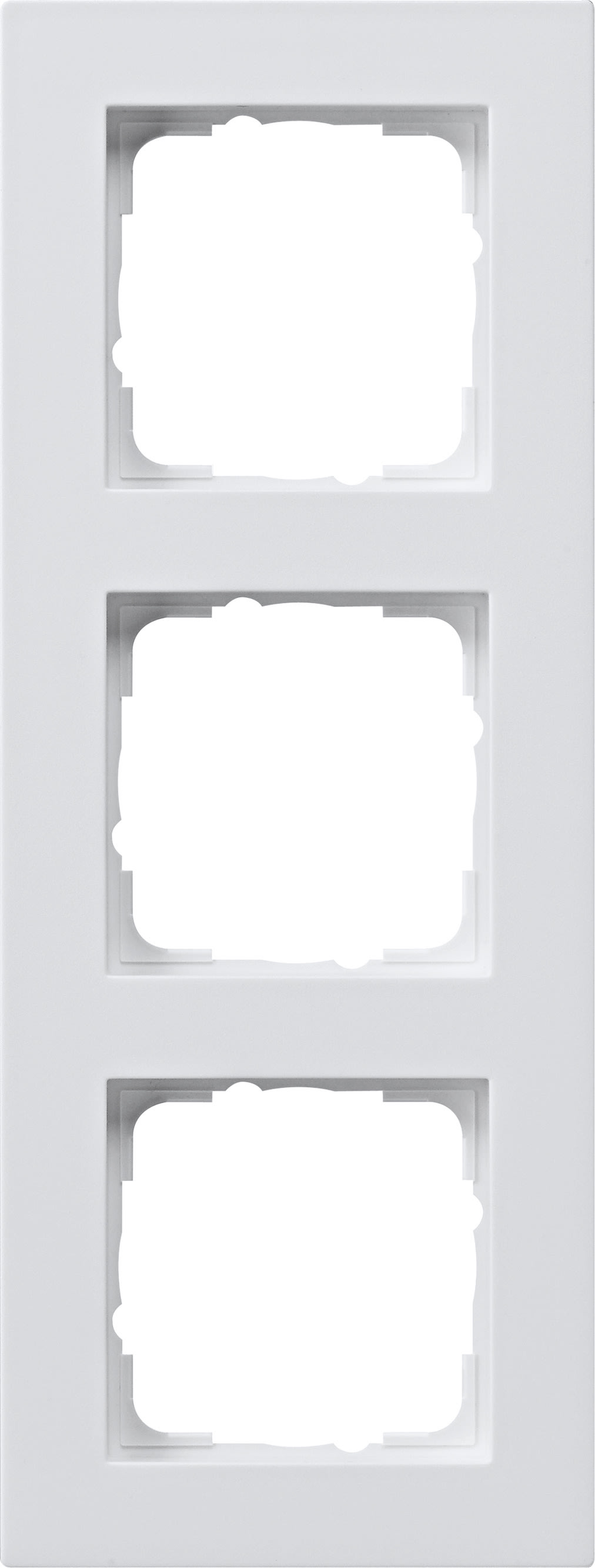 GIRA - Ramme E2 Flat montering Renhvit 3 hull