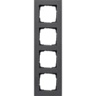 GIRA - Ramme E2 Flat montering Antrasitt 4 hull