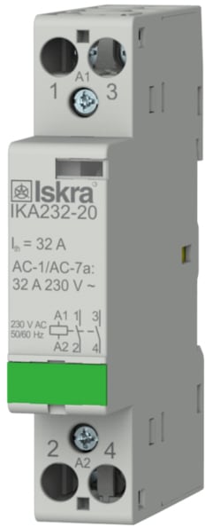 Function - Installasjonskontaktor 2 polt, 32 A, 230 VAC spole