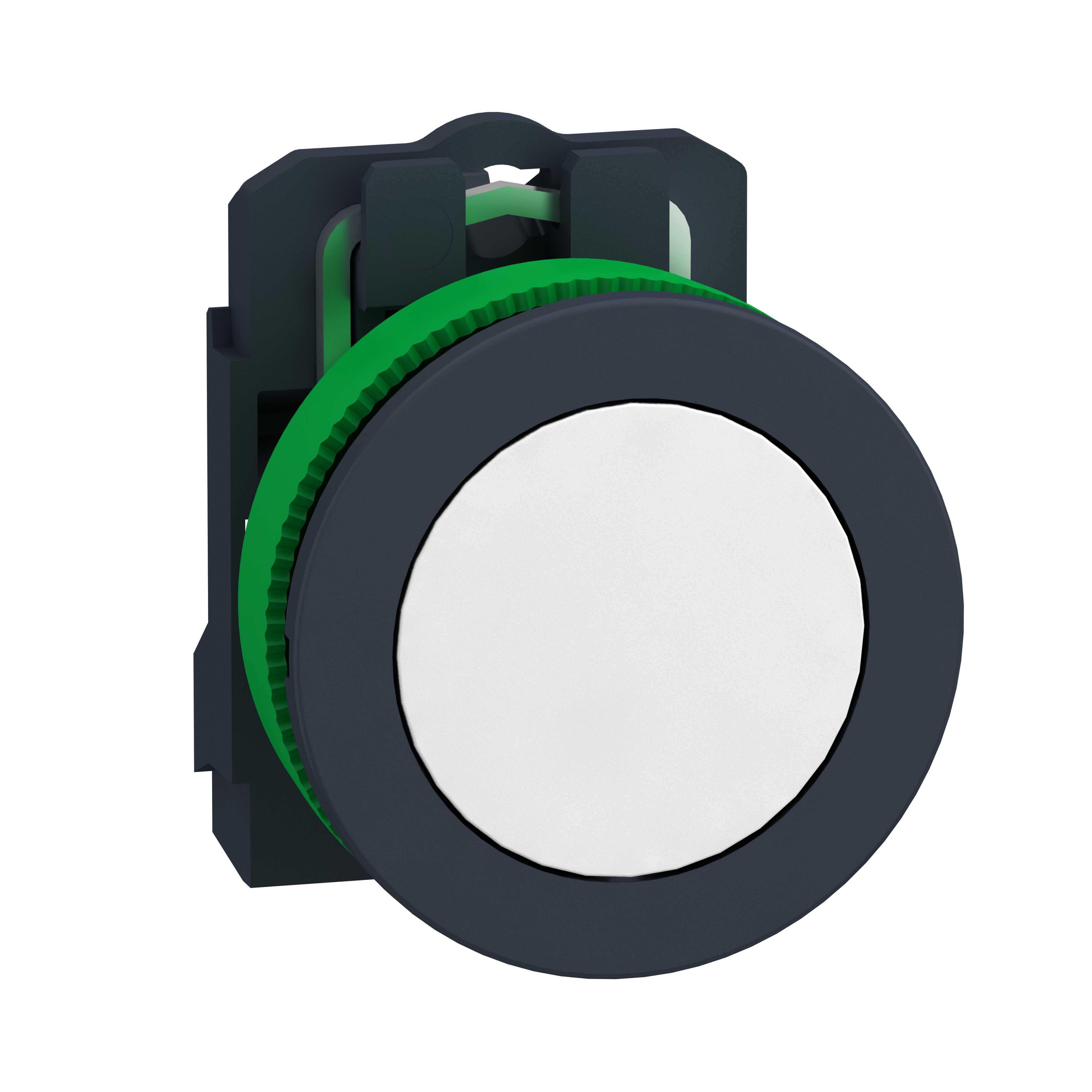 Telemecanique - Signallampe komplett flush med LED i hvit farge og 230-240VAC forsyning