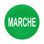 Schneider Electric - Trykknapphette for flush trykknapper uten kalott i grønn med hvit "MARCHE"