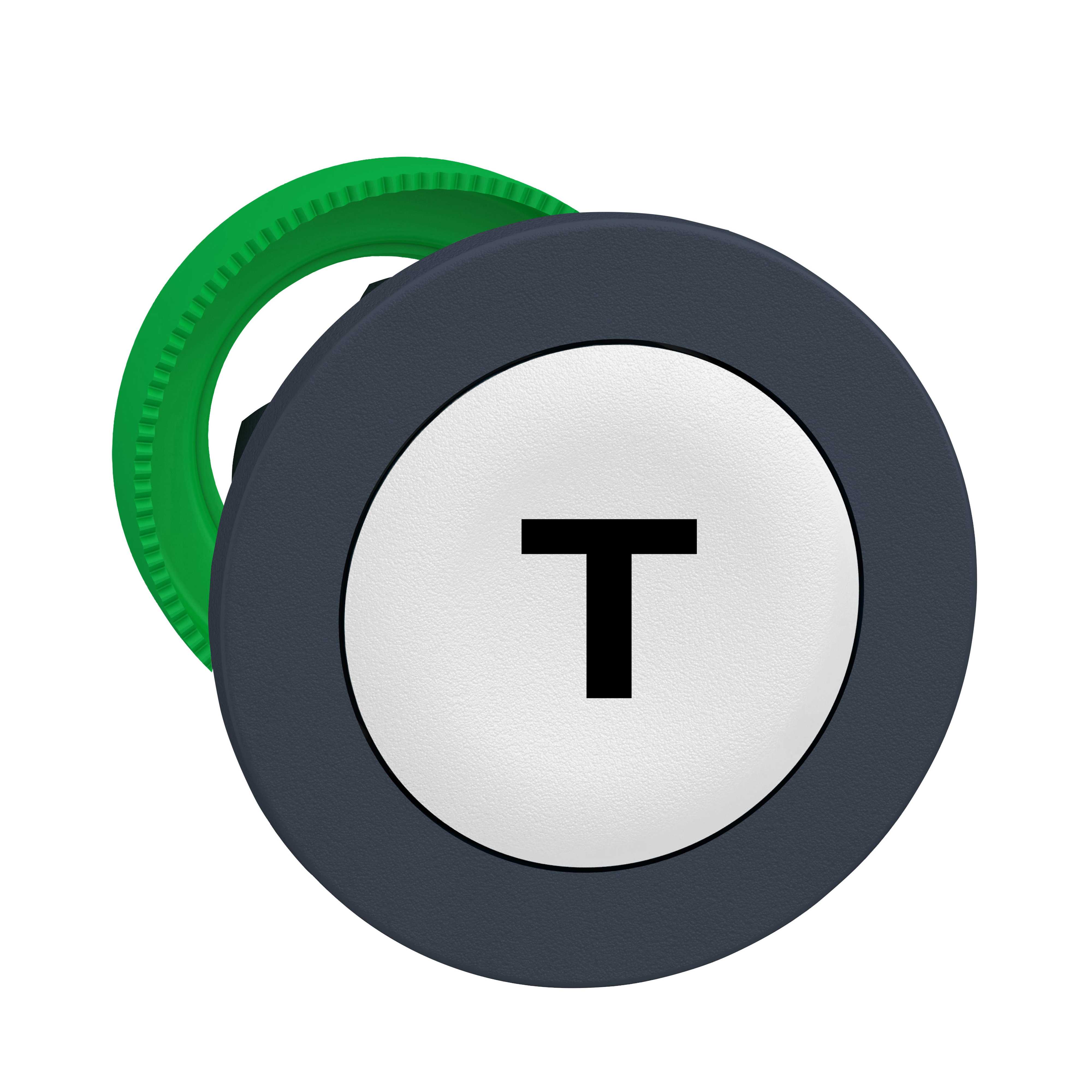 Telemecanique - Trykknapp flush hvit m/tekst