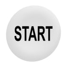 Schneider Electric - Trykknapphette for flush trykknapper uten kalott i hvit med sort "START"