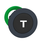 Telemecanique - Trykknapp flush sort m/tekst