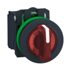 Telemecanique - Vender komplett flush med 3 faste posisjoner og LED i rød farge 110-120VAC 1xNO+1xNC