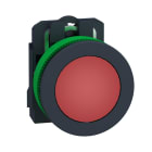 Telemecanique - Signallampe komplett flush med LED i rød farge og 24VAC/DC forsyning