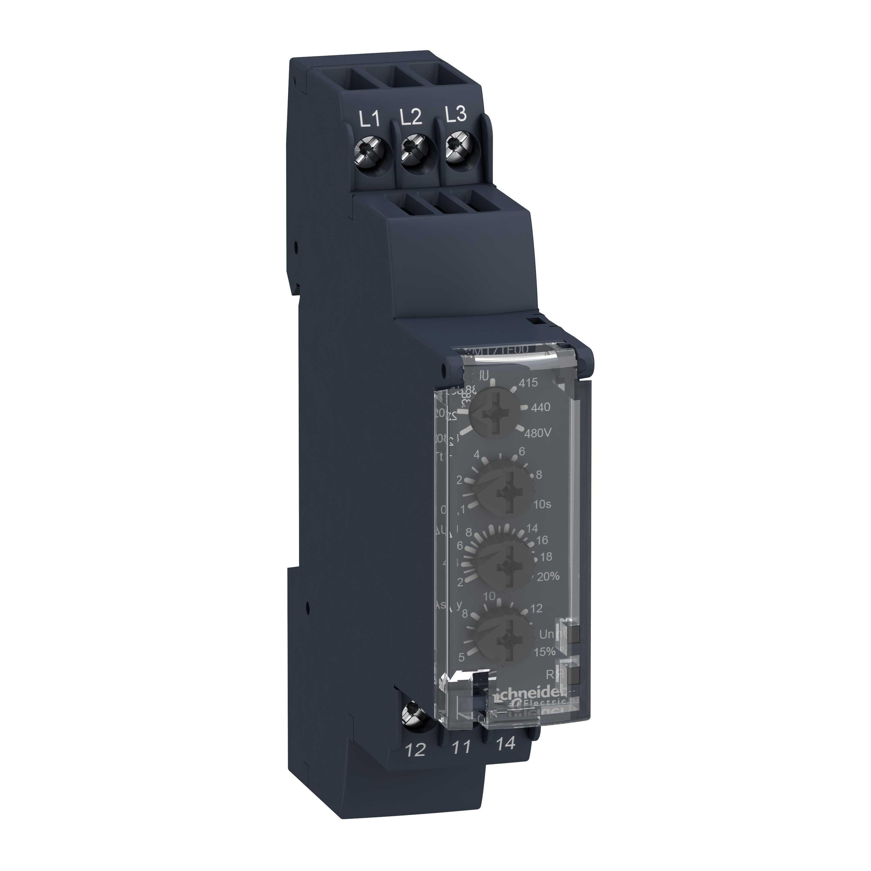 Schneider Electric - Kontrollrelé 3-fase for underspenning og overspenning 1 C/O 5A 3x230-400 VAC
