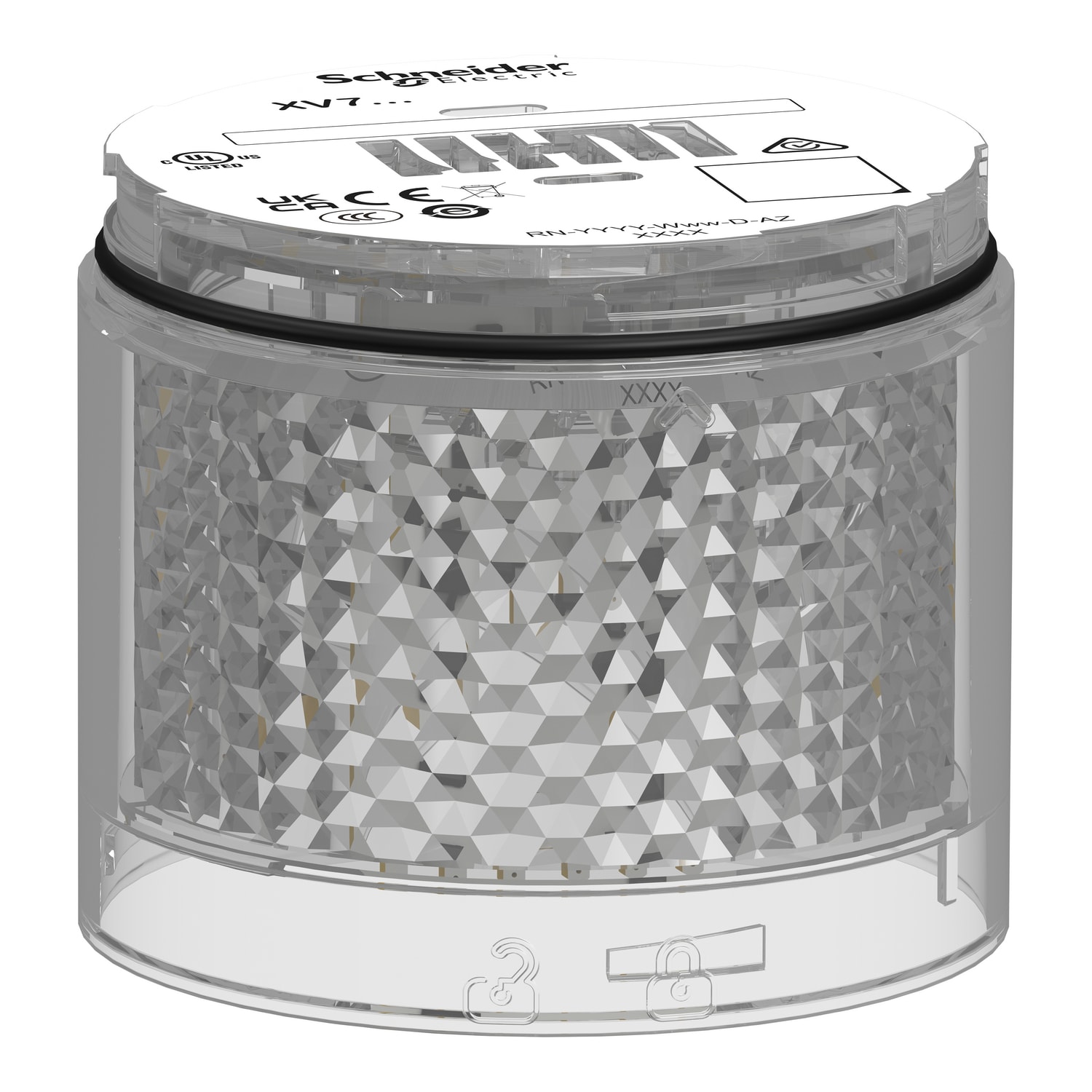 Schneider Electric - Lysenhet med fast LED i hvit