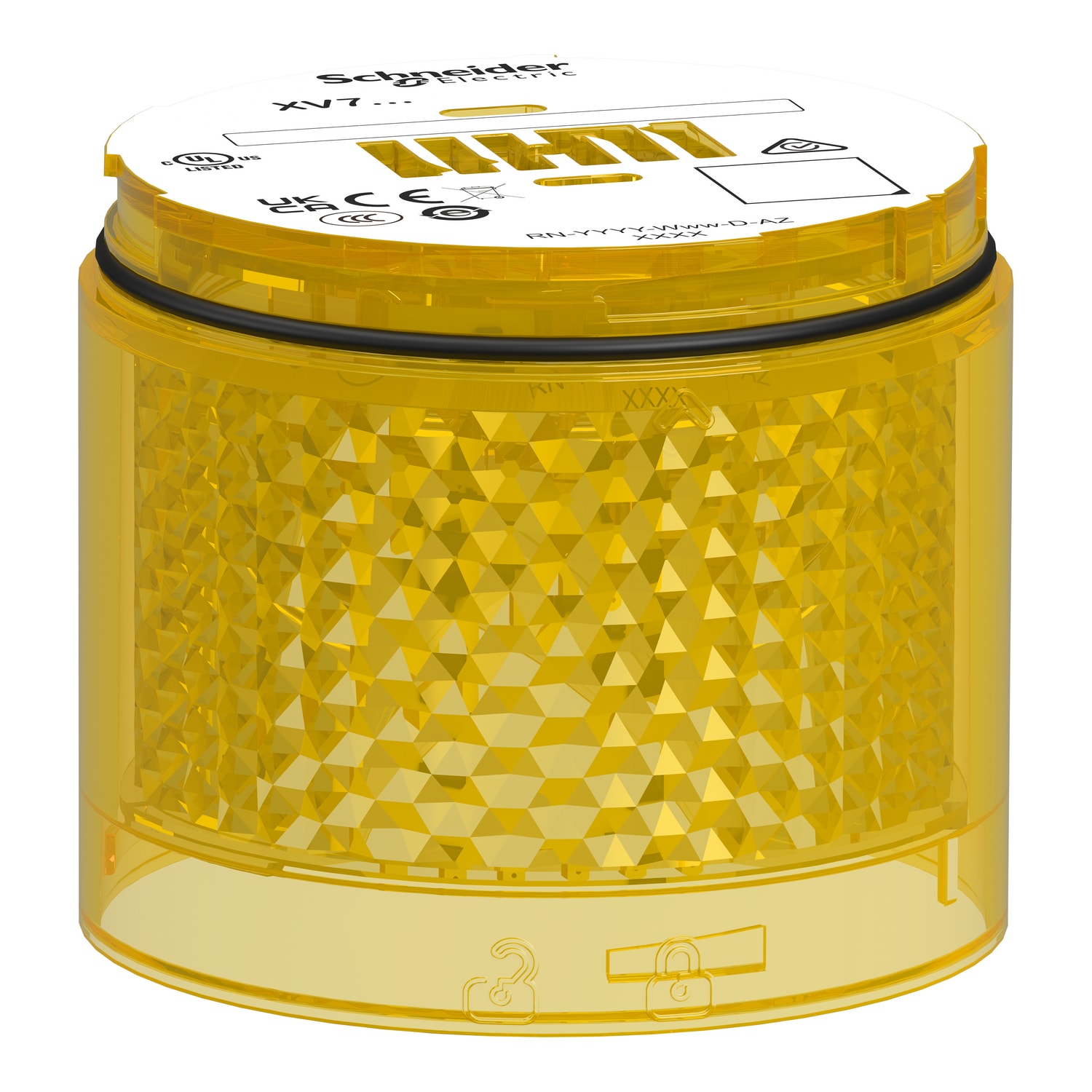 Schneider Electric - Lysenhet med fast LED i gul