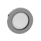 Schneider Electric - Trykknapphode flush i metall med fjærretur og nedsenket trykflate i hvit farge