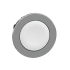 Schneider Electric - Trykknapphode flush i metall med fjærretur og plan trykflate i hvit farge