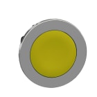 Schneider Electric - Trykknapphode flush i metall med trykk/trykk og plan trykflate i gul farge