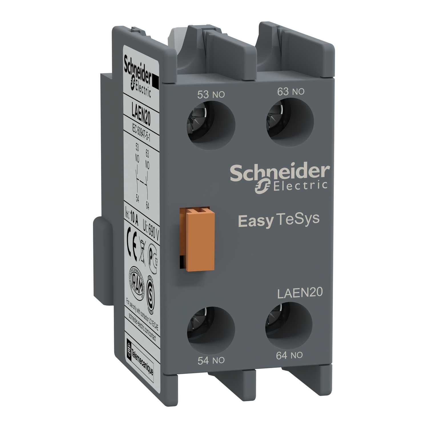Schneider Electric - Hjelpeblokk 2NO til LC1E