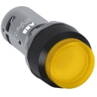 ABB Electrification - Lystrykknapp 1NO Gul 220V Ac/Dc Led