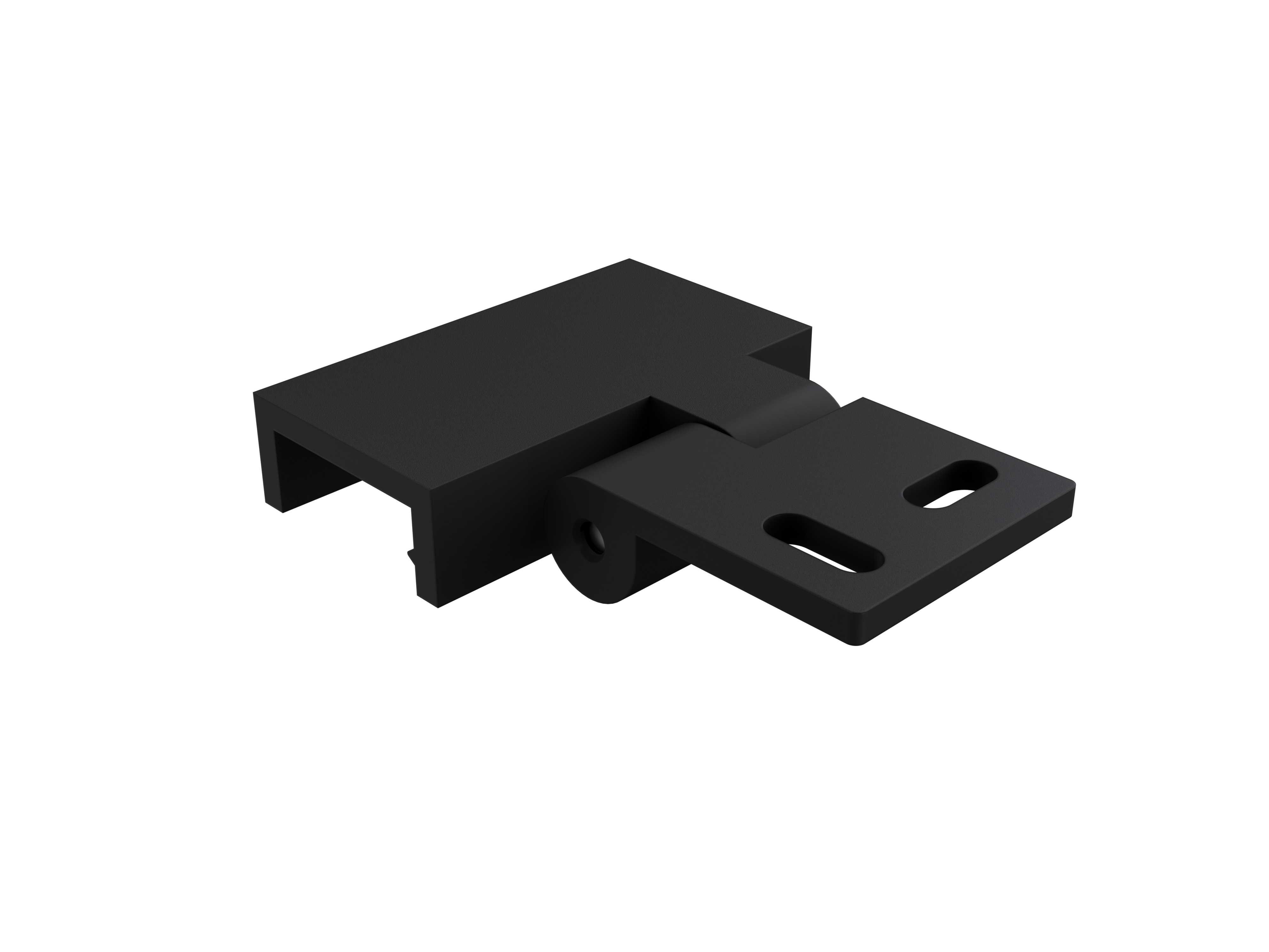 Hide-a-lite - Vinkelfeste Profil 19mm Svart 2 stk