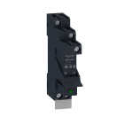 Schneider Electric - Zelio RSB pluggrelé i sokkel med diode og skilt - 1C/O 12A 12VDC forsyning