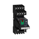 Schneider Electric - Zelio RXM pluggrelé i sokkel med testknapp og LED - 4C/O 6A 24VAC forsyning