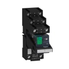 Schneider Electric - Zelio RXM pluggrelé i sokkel med testknapp og LED - 2C/O 12A 24VDC forsyning