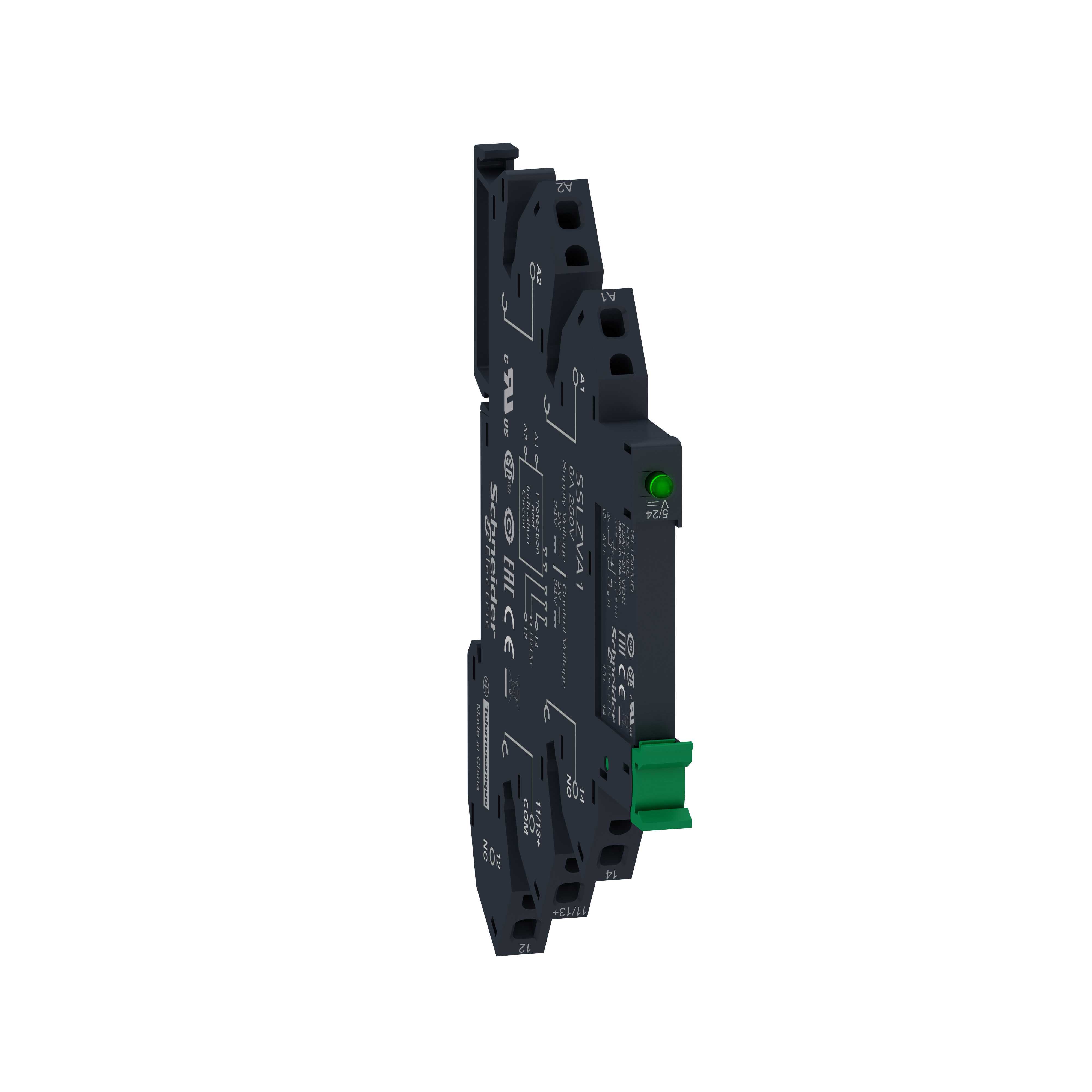 Schneider Electric - SSL relé m/sokkel 0,1A 12VDC