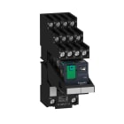 Schneider Electric - Zelio RXM pluggrelé i sokkel med testknapp - 4C/O 6A 24VDC forsyning