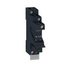 Schneider Electric - Zelio RSB pluggrelé i sokkel med diode og skilt - 1C/O 12A 24VDC forsyning