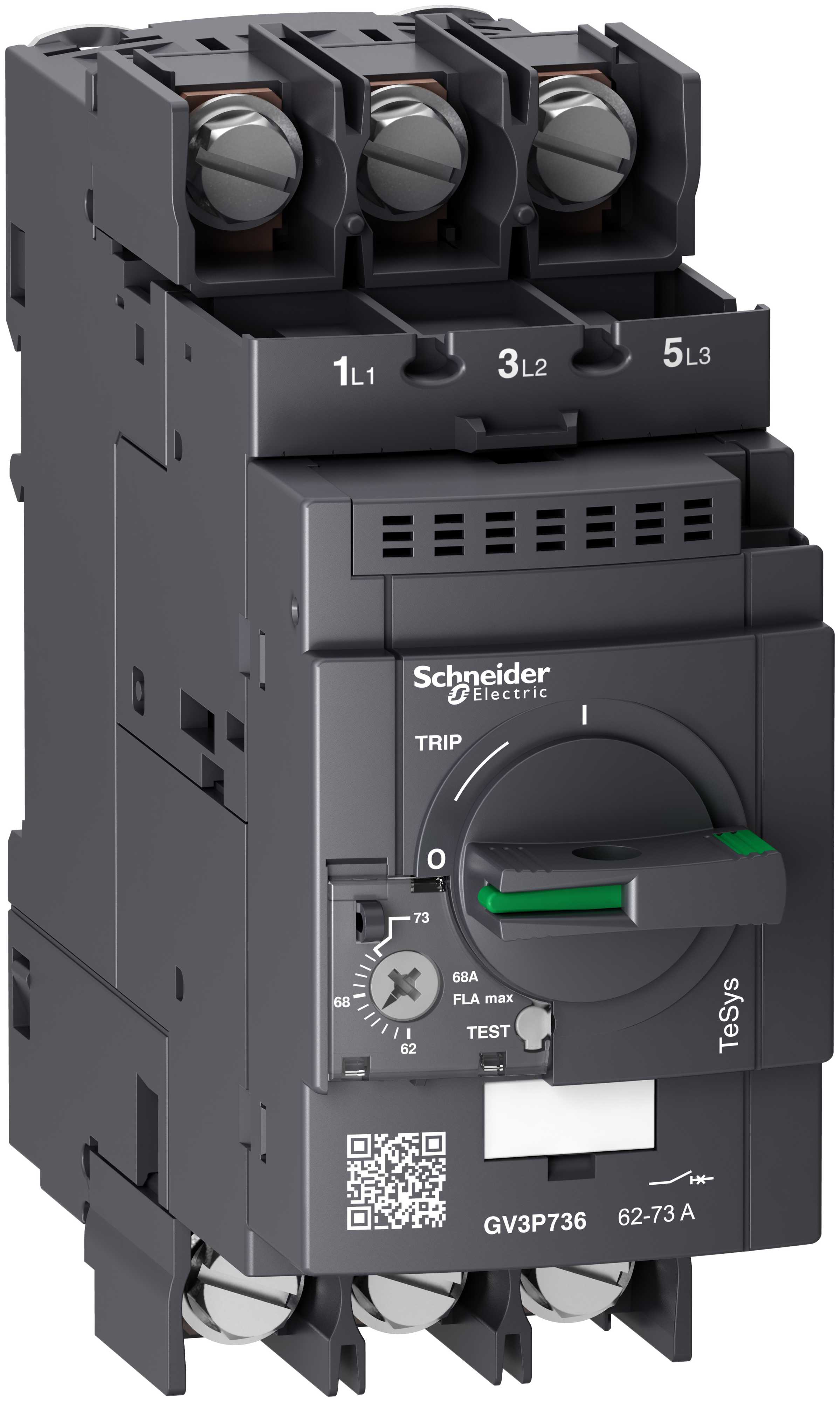 Schneider Electric - GV3P Motor Motorvernbryter termisk/magnetisk 62-73A EverLink
