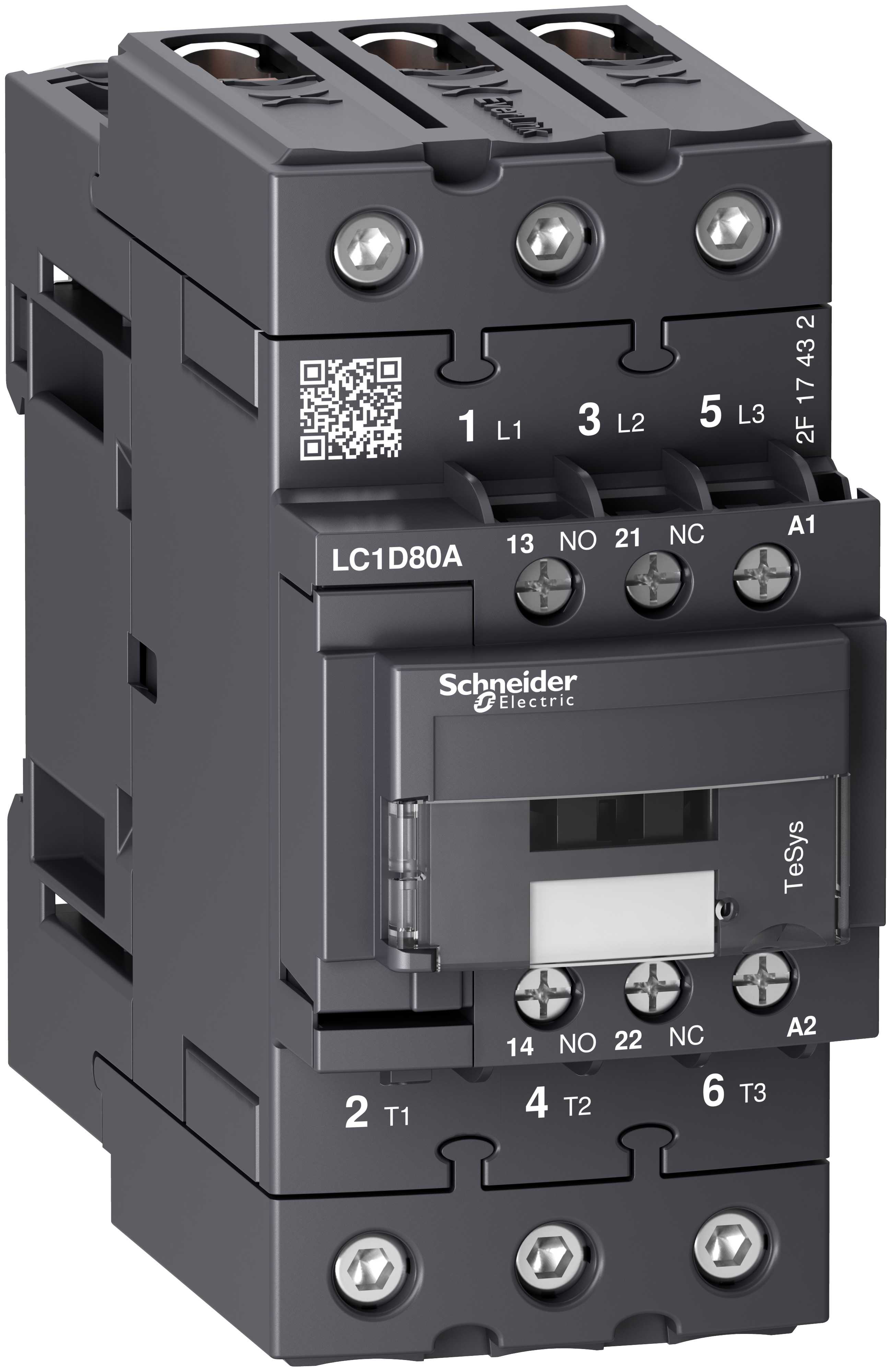 Schneider Electric - TeSys D kontaktor-3P-AC3- <= 440V 80A - 24V AC spole