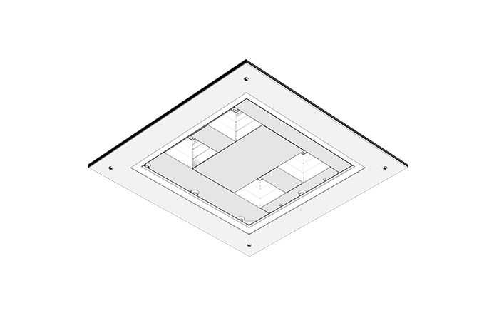 Glamox - i85 WB RECESSING FRAME Z WHITE