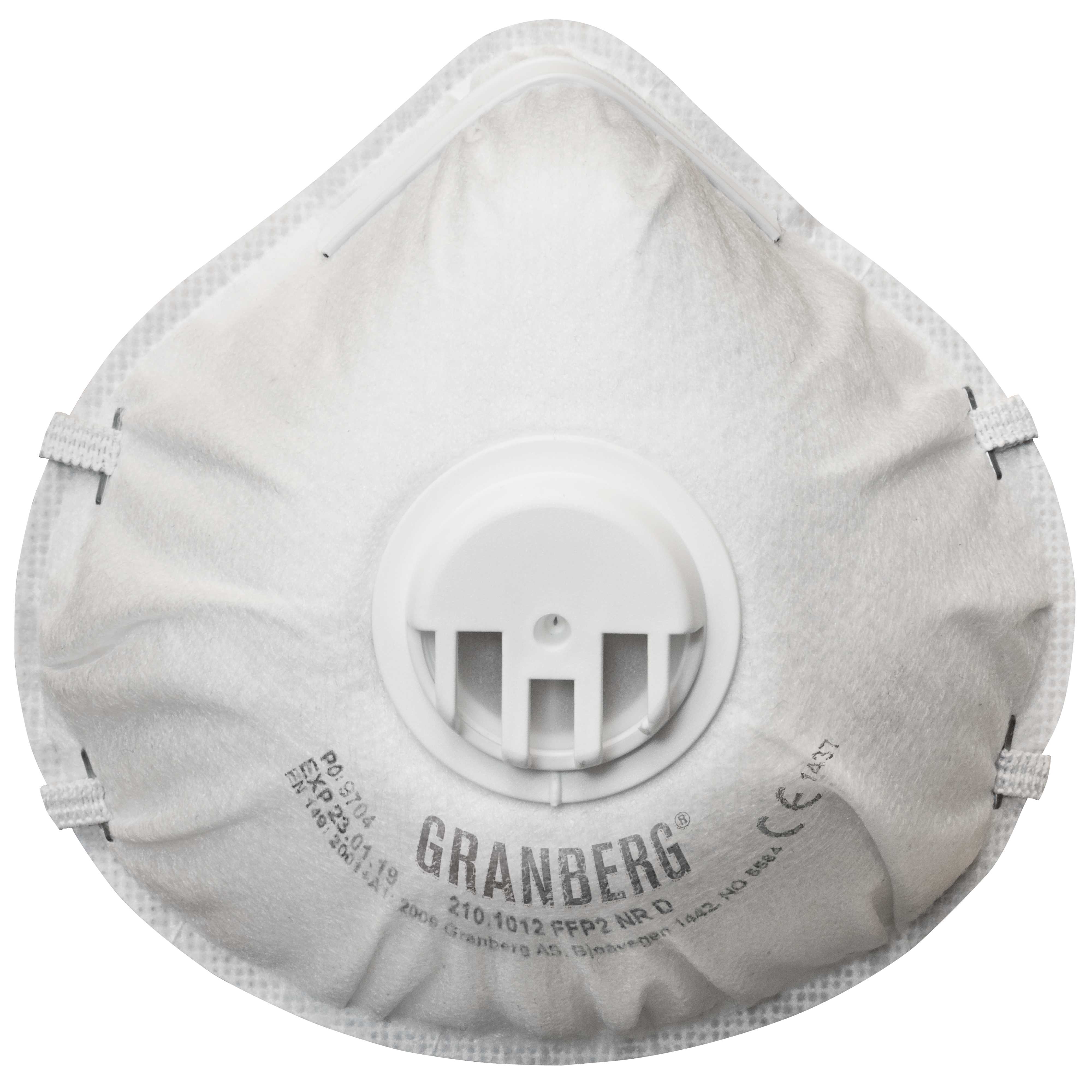 Granberg - Støvmaske m/Ventil FFP2 10- pakk (pris pr pakke) 210.1012