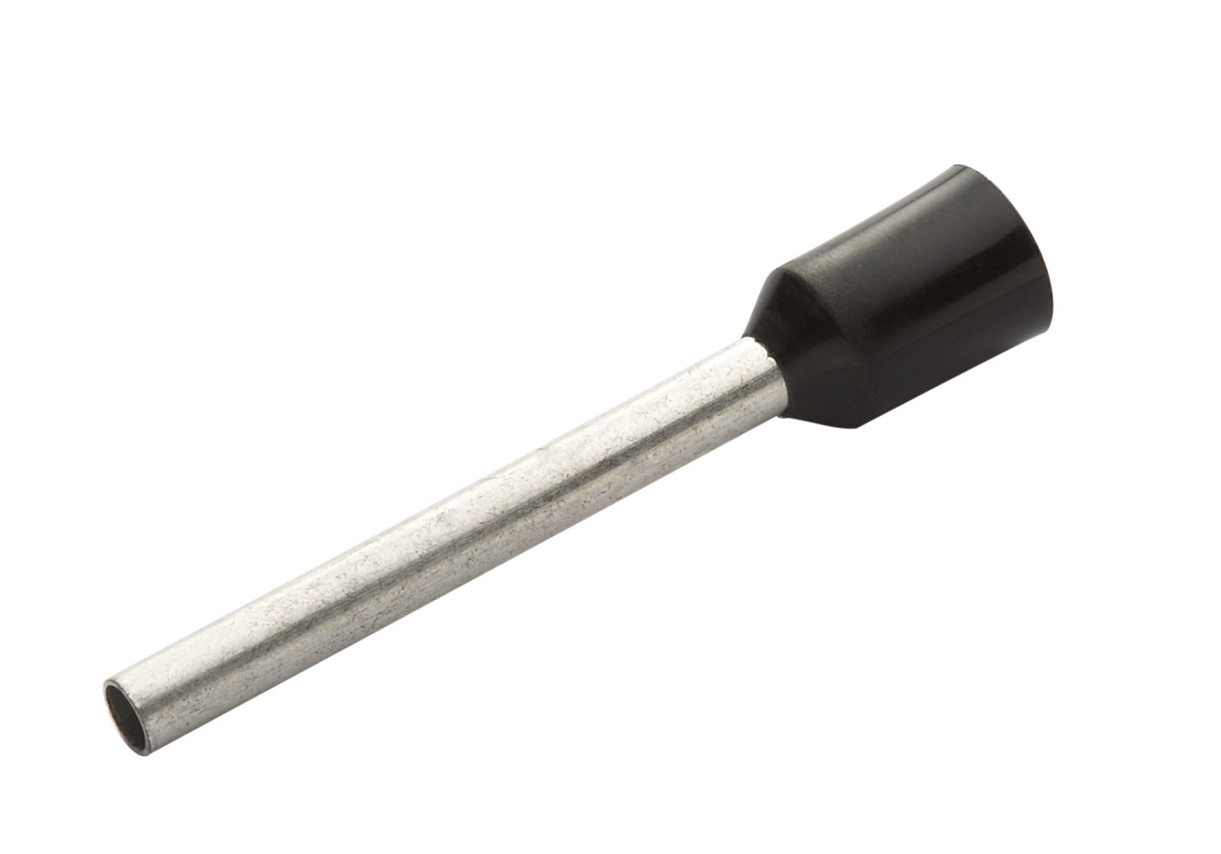 TradeForce - ENDEHYLSE 1.5mm²/L=8mm SVART PK100 - 50004