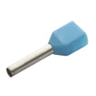 TradeForce - ENDEHYLSE DOBBEL 2 x 0.75mm² /L=8mm BLÅ PK100 - 50014