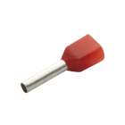 TradeForce - ENDEHYLSE DOBBEL 2 x 1.0mm² /L=8mm RØD PK100 - 50015