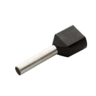 TradeForce - ENDEHYLSE DOBBEL 2 x 1.5mm² /L=8mm SVART PK100 - 50016