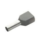 TradeForce - ENDEHYLSE DOBBEL 2 x 2.5mm² /L=10mm GRÅ PK100 - 50017