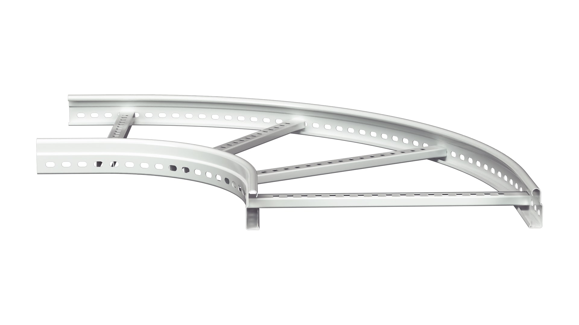 MP Bolagen - L-Avgrening 400mm Hvit MP-124V