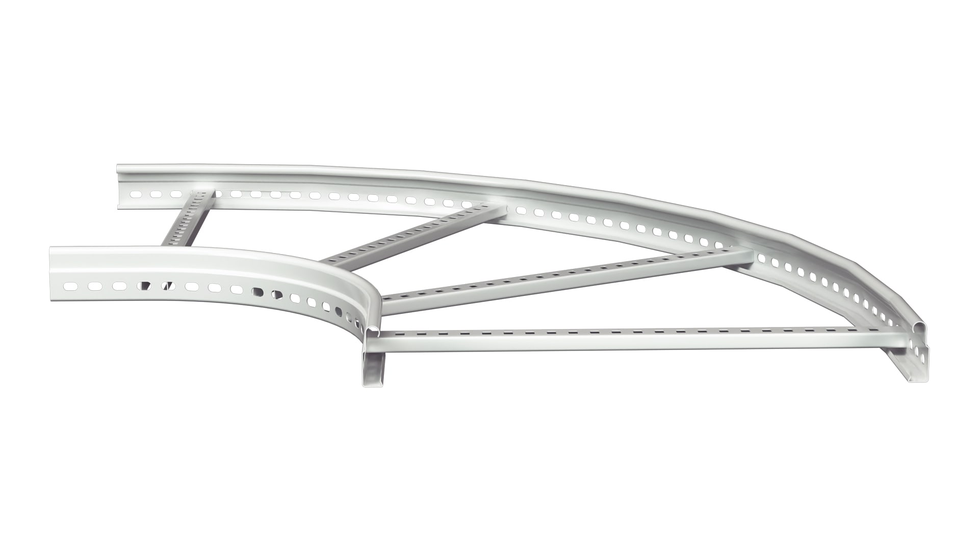 MP Bolagen - L-Avgrening 500mm Hvit MP-125V