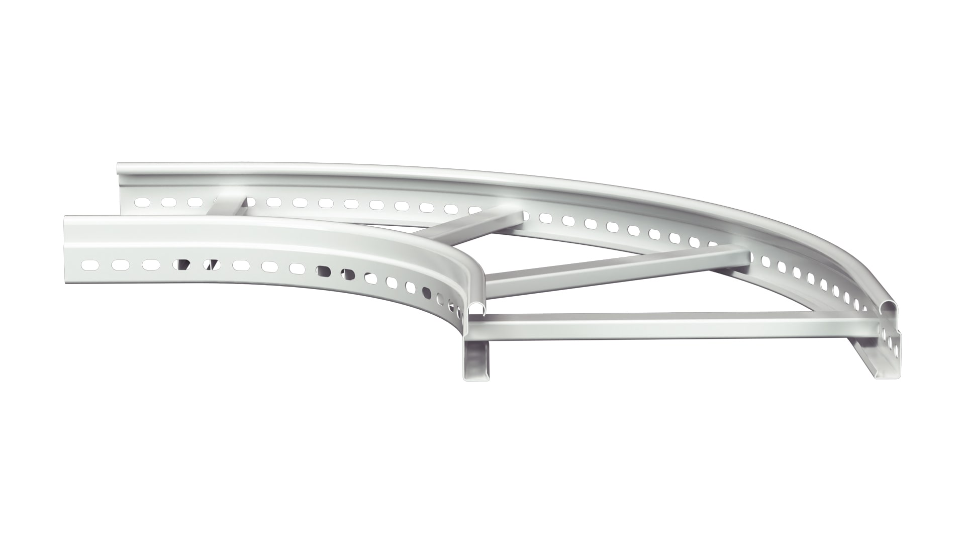 MP Bolagen - L-Avgrening 300mm Hvit MP-123V