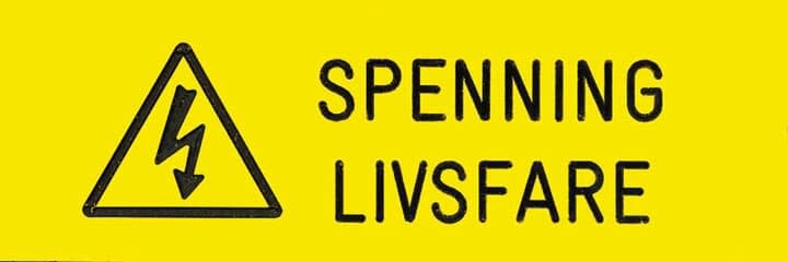 ABB Electrification - Varselskilt Spenning Livsfare for kabelskap