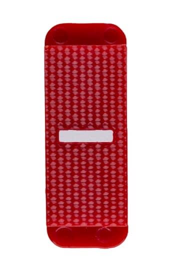 ABB Electrification - Utvendig merkesystem for kabelskap,rødt skilt -(bindestrek), pose a 10 stk,rød bakgrunn, hvit skrift