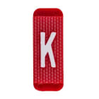 ABB Electrification - Utvendig merkesystem for kabelskap, rødt skilt K, pose a 10 stk, rød bakgrunn med hvit skrift.