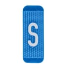 ABB Electrification - Utvendig merkesystem for kabelskap, blått skilt S, pose a 10stk, blå bakgrunn hvit skrift