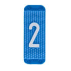 ABB Electrification - Utvendig merkesystem for kabelskap, blått skilt 2, pose a 10stk, blå bakgrunn hvit skrift