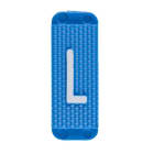 ABB Electrification - Utvendig merkesystem for kabelskap, blått skilt K, pose a 10stk, blå bakgrunn hvit skrift