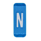 ABB Electrification - Utvendig merkesystem for kabelskap, blått skilt N, pose a 10stk, blå bakgrunn hvit skrift