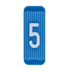 ABB Electrification - Utvendig merkesystem for kabelskap, blått skilt 4, pose a 10stk, blå bakgrunn hvit skrift