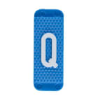 ABB Electrification - Utvendig merkesystem for kabelskap, blått skilt Q, pose a 10stk, blå bakgrunn hvit skrift