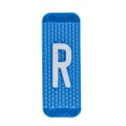 ABB Electrification - Utvendig merkesystem for kabelskap, blått skilt R, pose a 10stk, blå bakgrunn hvit skrift