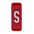 ABB Electrification - Utvendig merkesystem for kabelskap, rødt skilt S, pose a 10 stk, rød bakgrunn med hvit skrift.