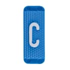 ABB Electrification - Utvendig merkesystem for kabelskap, blått skilt C, pose a 10stk, blå bakgrunn hvit skrift