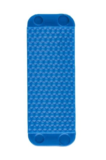 ABB Electrification - Utvendig merkesystem for kabelskap, blått skilt Blank, pose a 10stk, blå bakgrunn hvit skrift